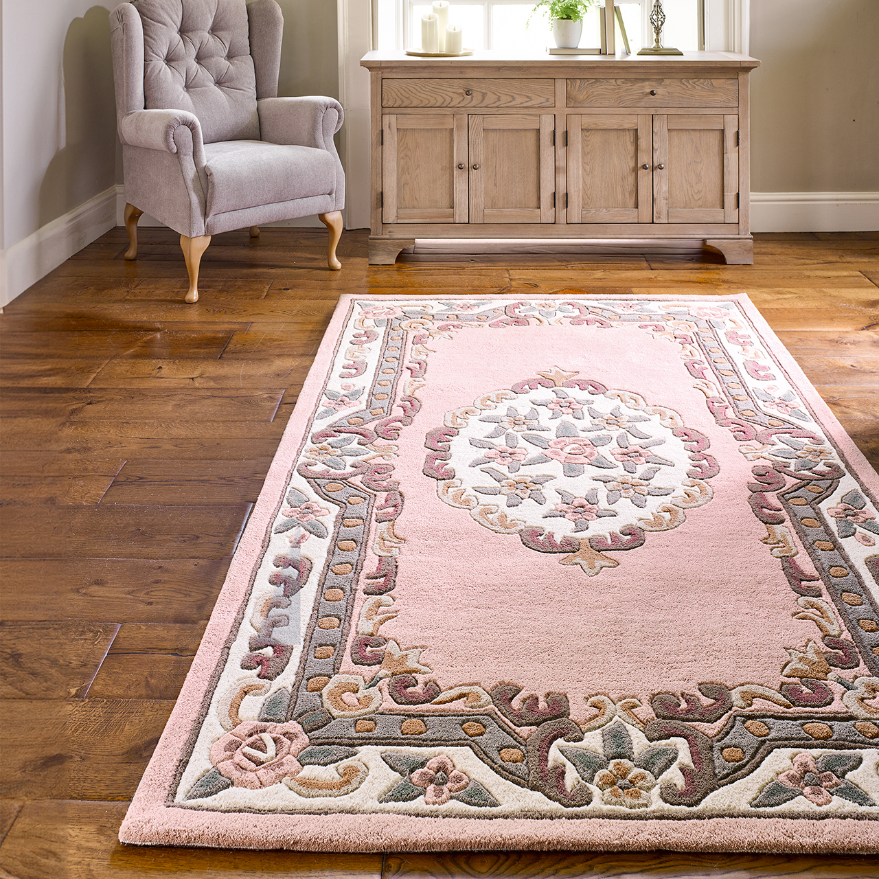 Traditional Hand Tufted and Sculpted Pure Wool Rug