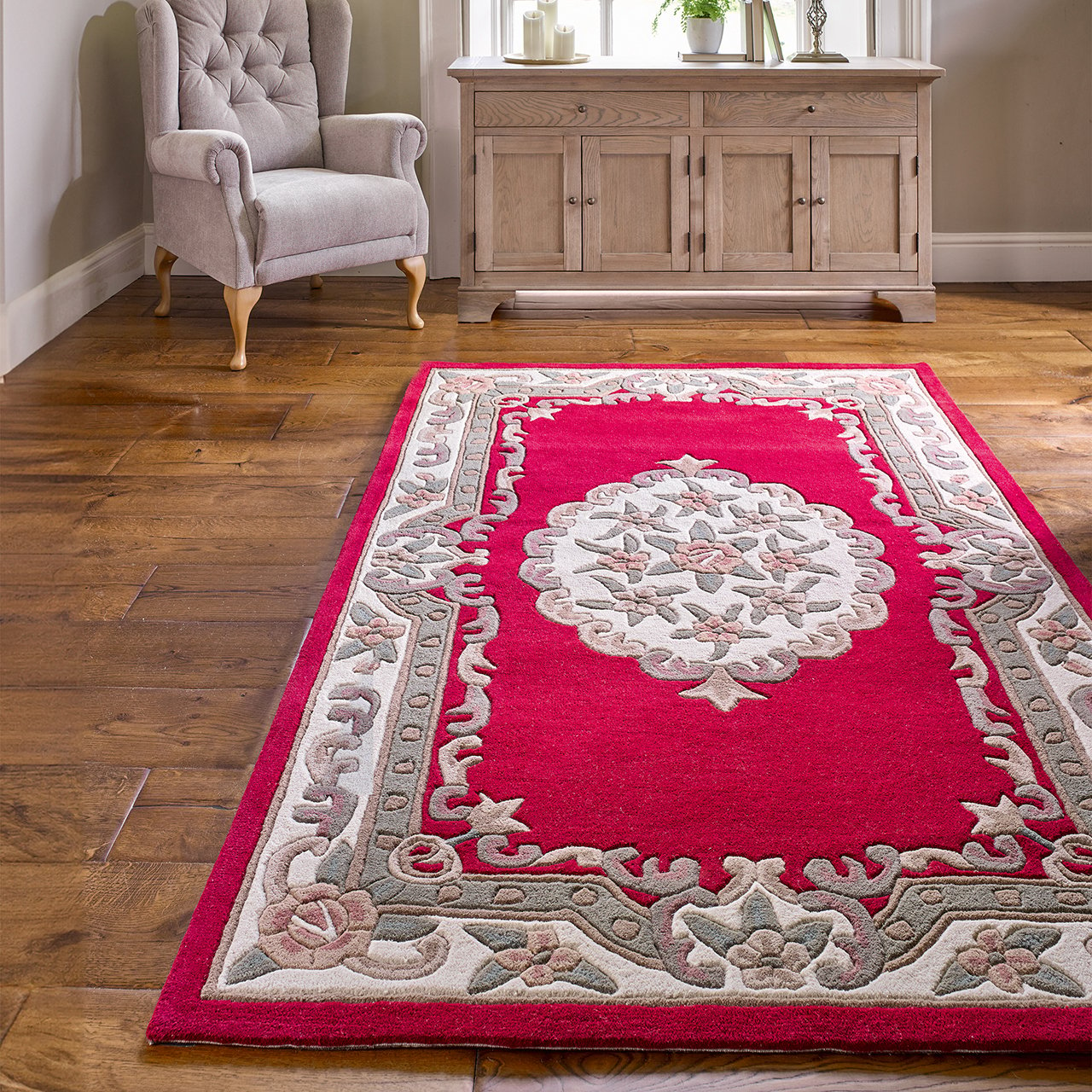 Traditional Hand Tufted and Sculpted Pure Wool Rug