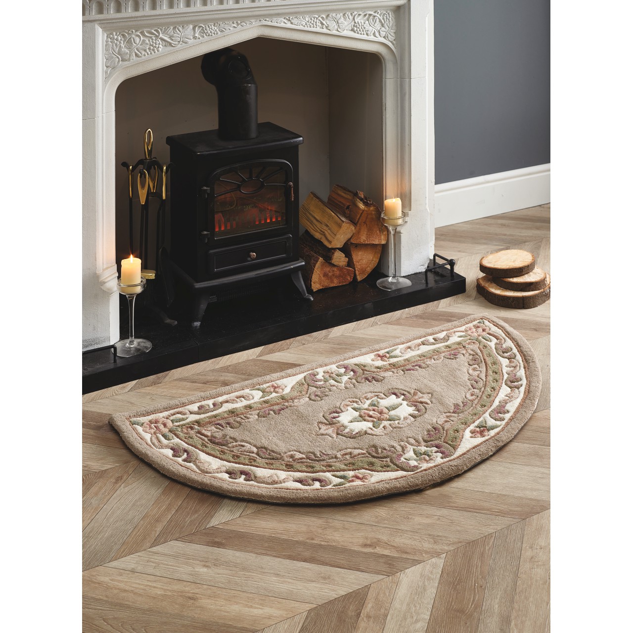Traditional Hand Tufted and Sculpted Pure Wool Rug