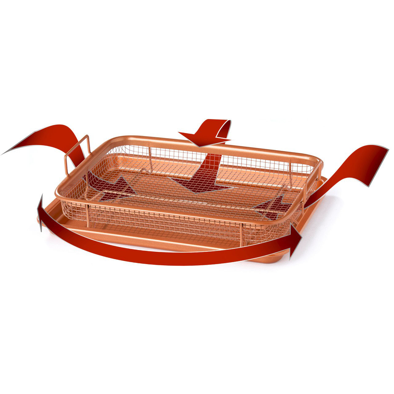 2-in-1 Copper Crisping Air Fry Tray