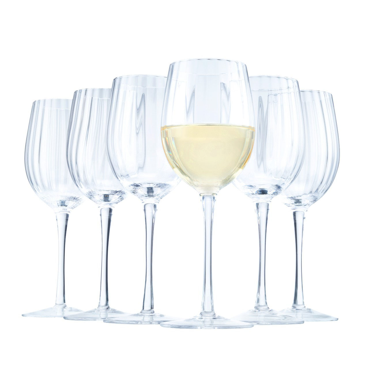 Red Ripple Wine Glasses Set of 6 Scott's of Stow