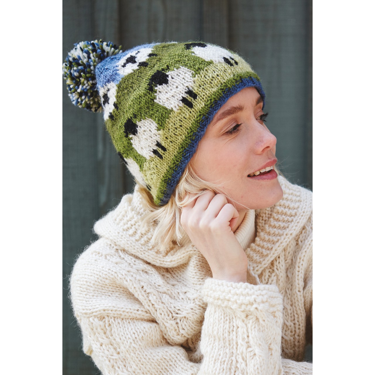 Fairtrade Knitted Sheep Bobble Hat