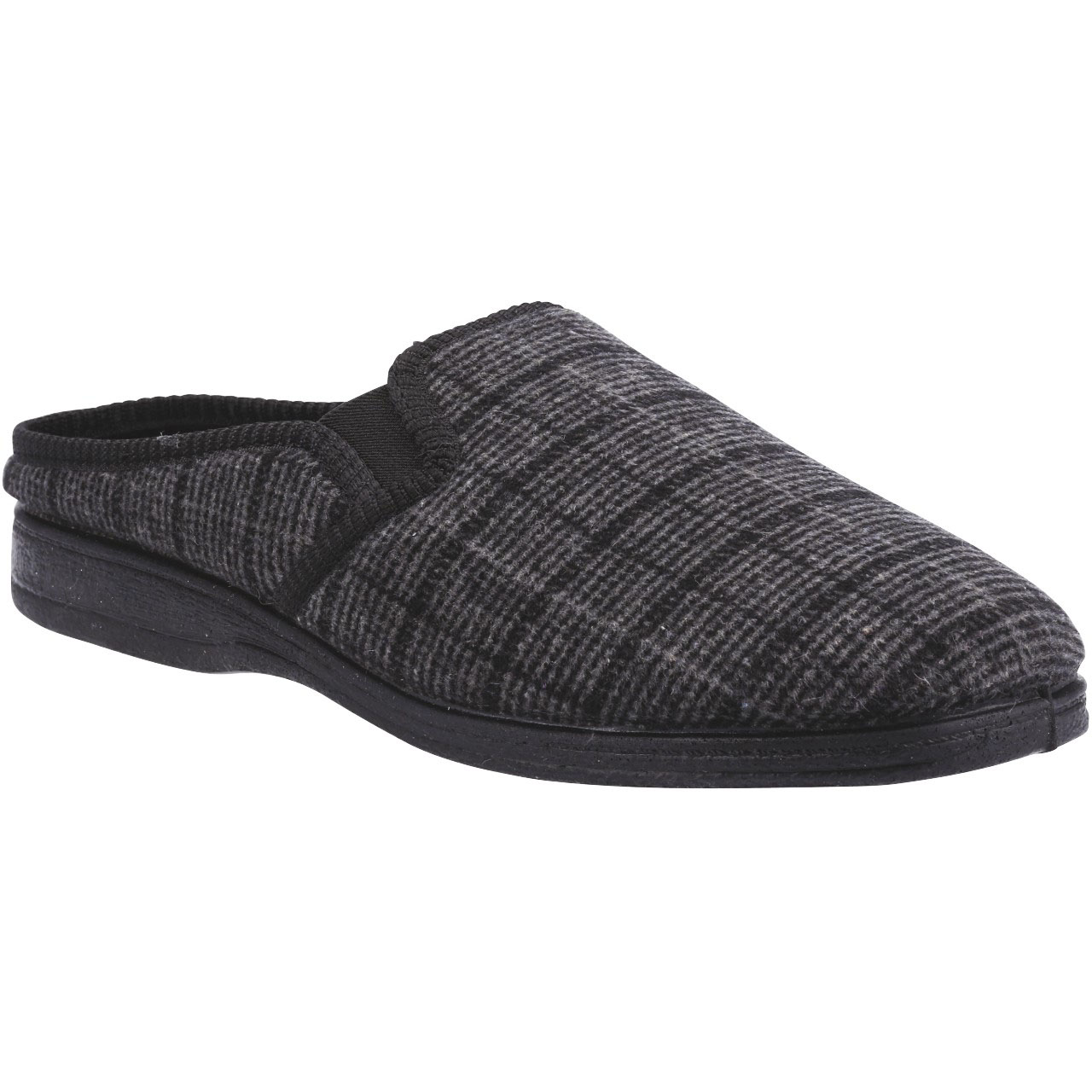 Men's Memory Foam Tweed Mule Slippers