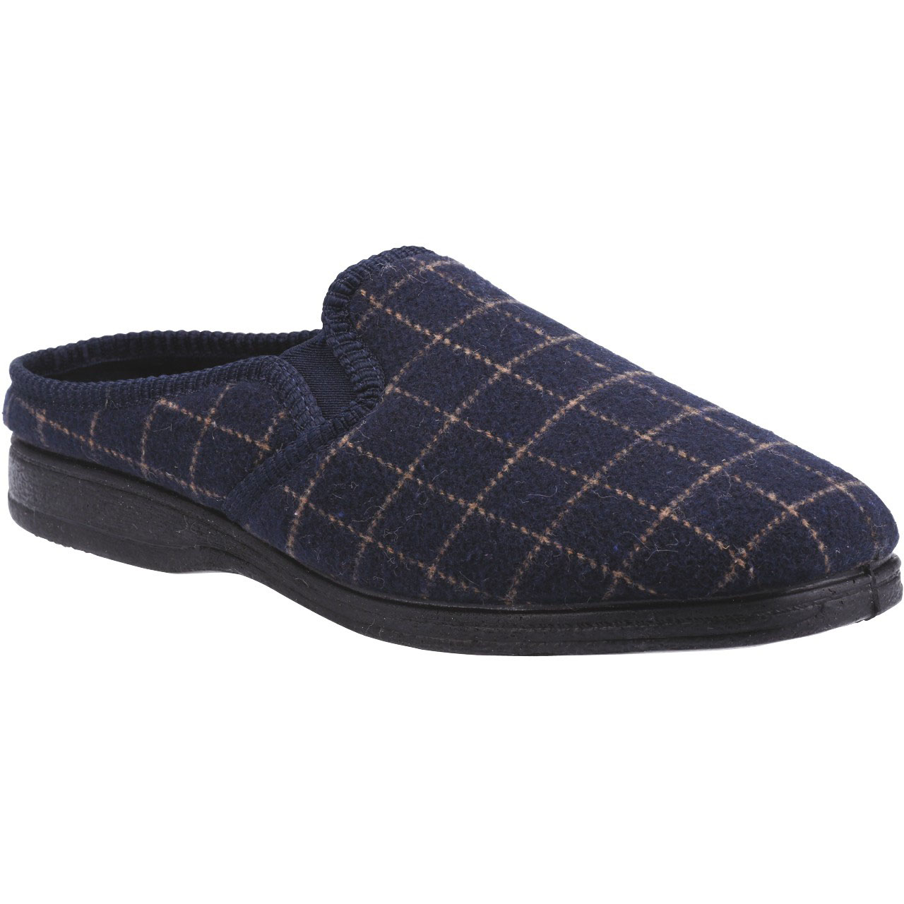 Men's Memory Foam Tweed Mule Slippers