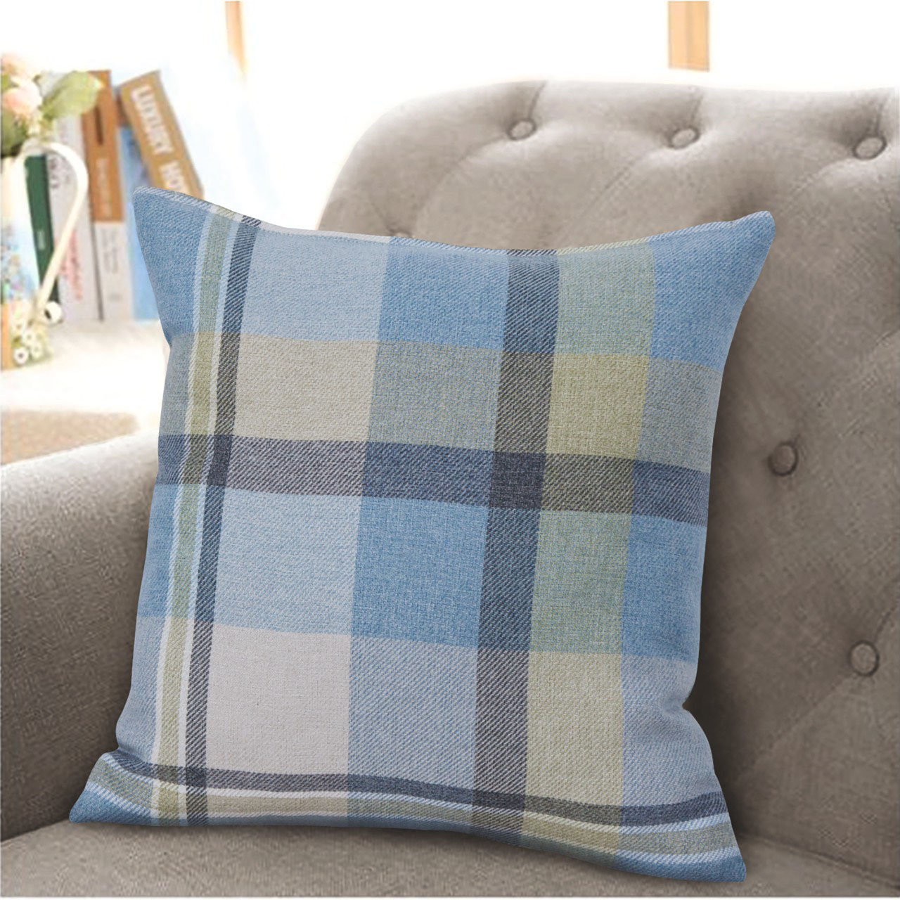 Duck egg tartan discount throw