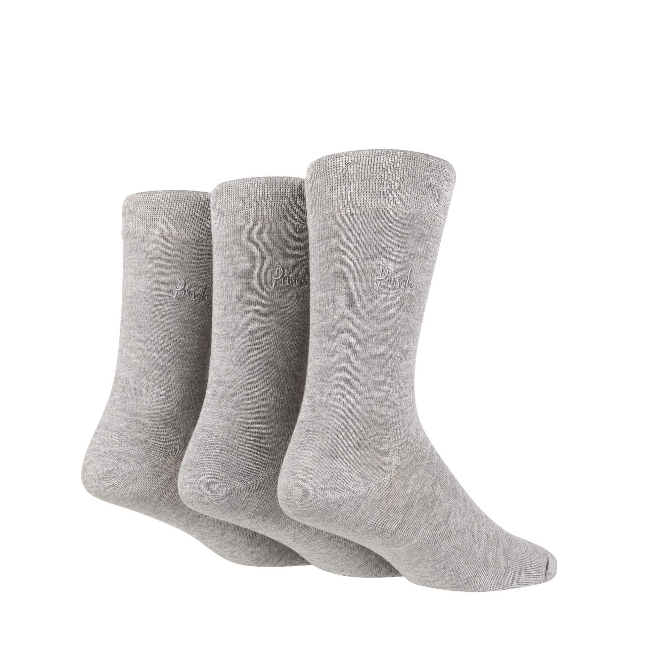 Black, Men's Pringle Gentle-grip Bamboo Socks - Pack of 3