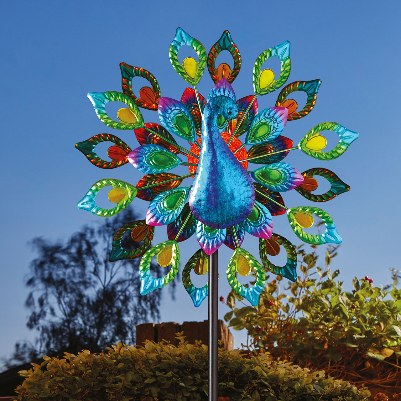 Peacock Solar Wind Spinner