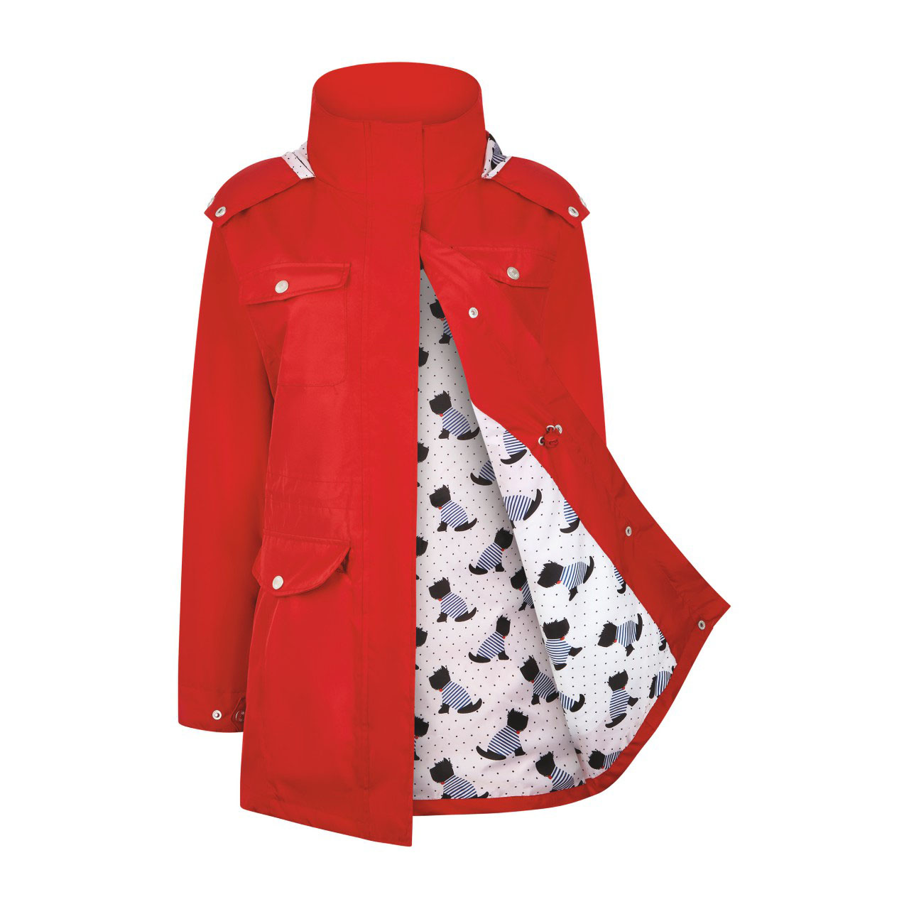 Ladies' Water Resistant Coat with Scottie Lining