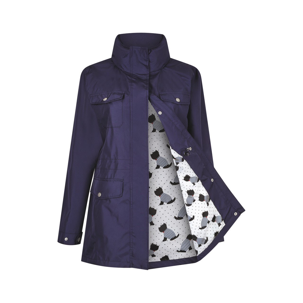 Ladies' Water Resistant Coat with Scottie Lining