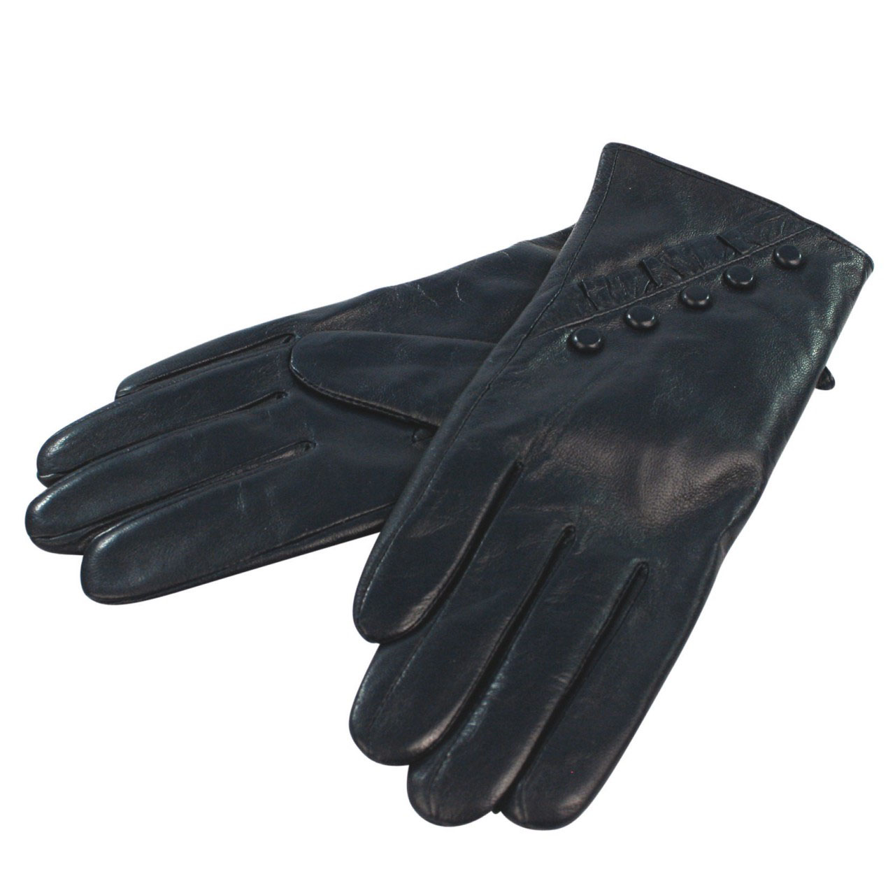 Ladies black cheap leather gloves