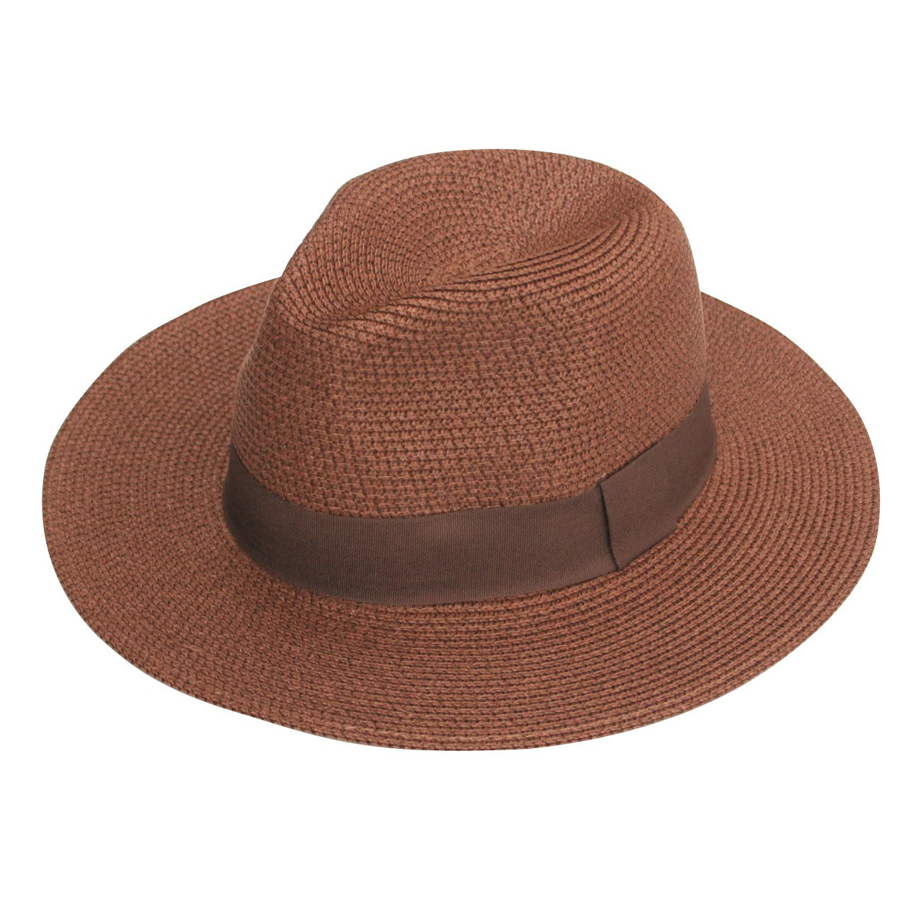 Chocolate, Ladies' Foldable Panama Hats