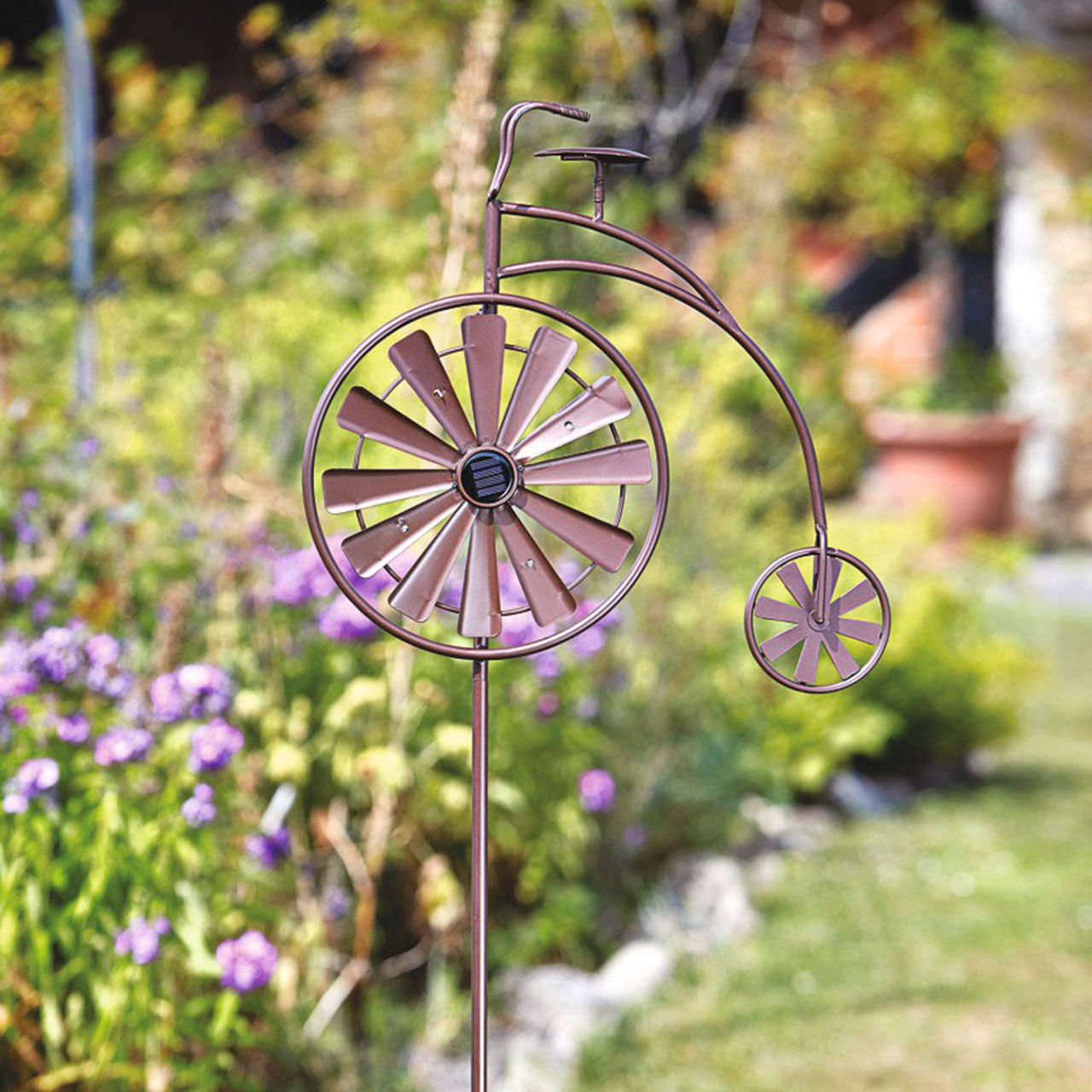 Penny Farthing Solar Wind Spinner