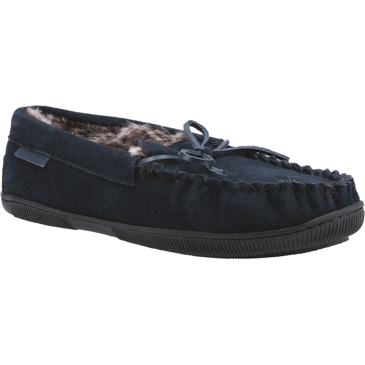 Ladies' Suede Hush Puppy Moccasin Slippers