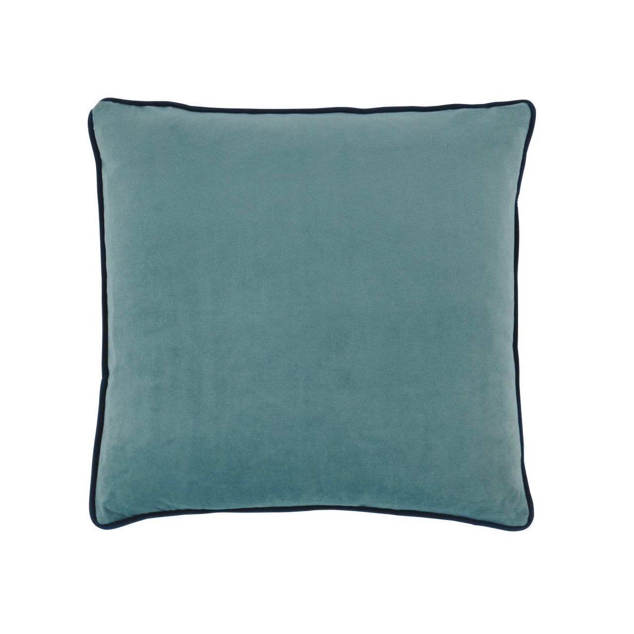 Duck Egg | Velvet Scatter Cushion with Contrast Piping | Scott's of Stow