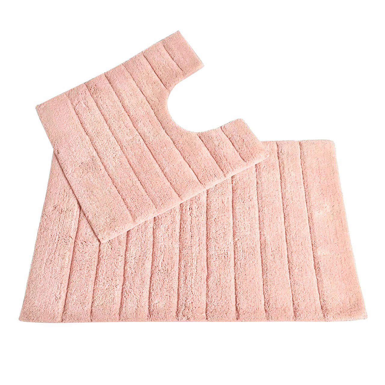 Linear Ribbed 2-Piece Bath Mat Set