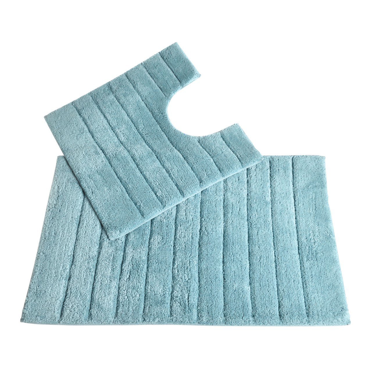 Linear Ribbed 2-Piece Bath Mat Set
