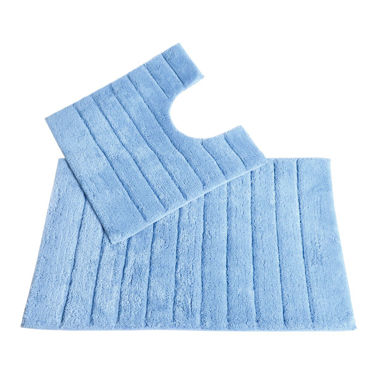 Linear Ribbed 2-Piece Bath Mat Set