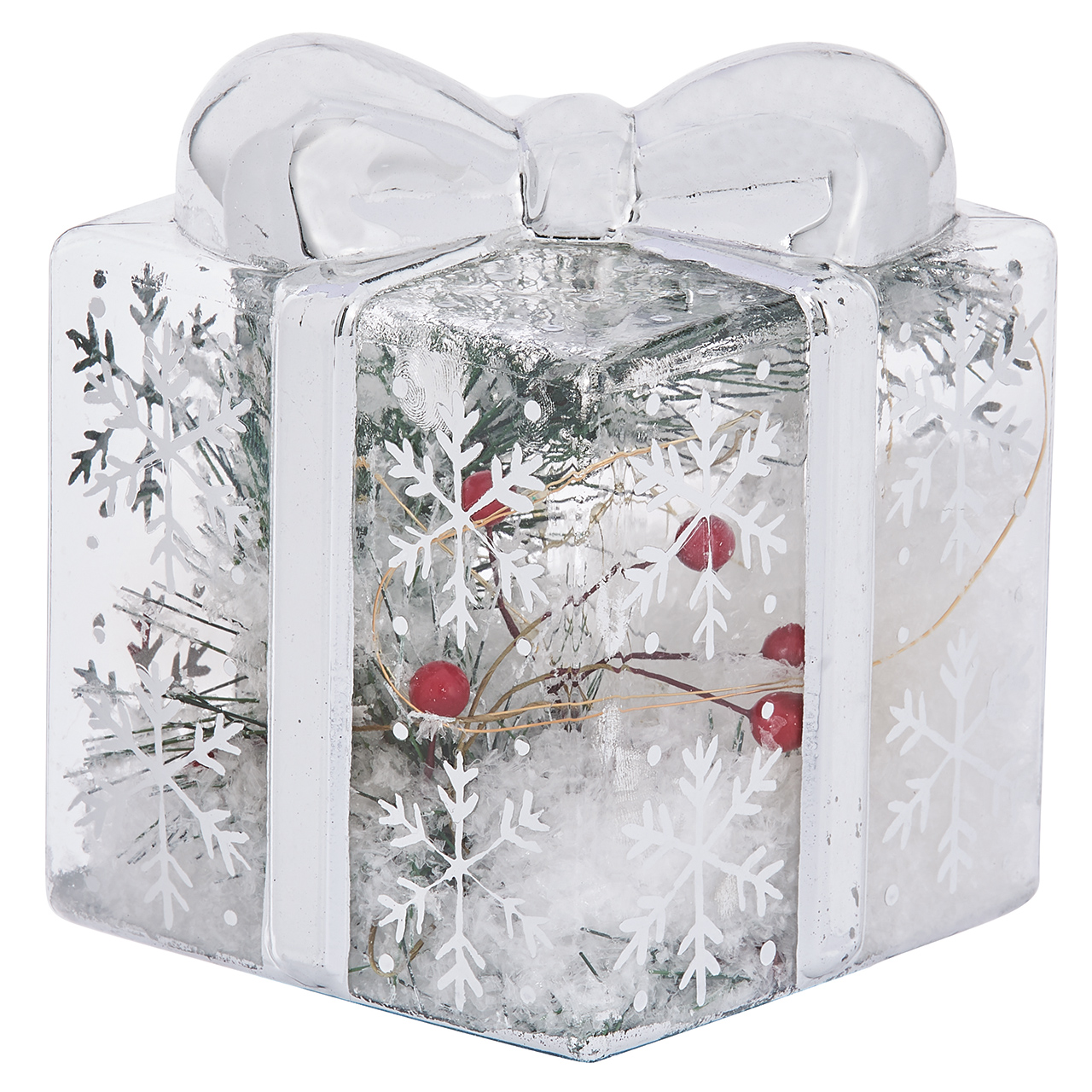 Clear LED Christmas Present Decoration