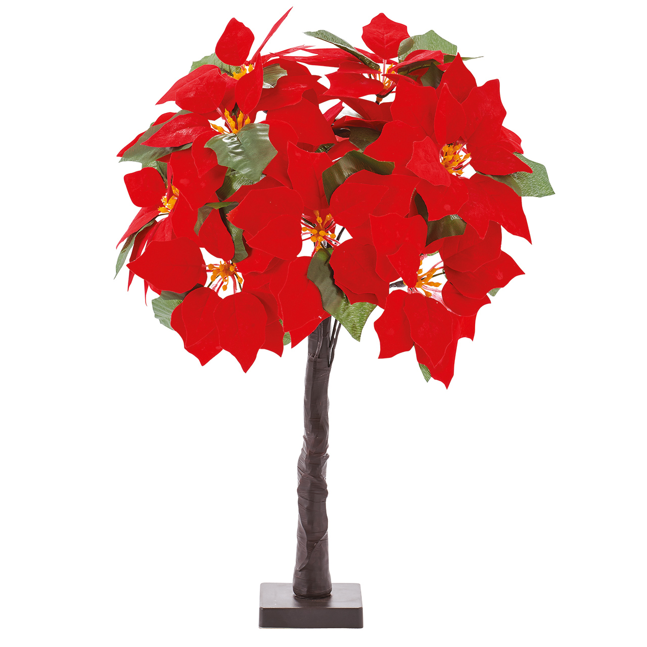 Free-Standing LED Poinsettia Decoration