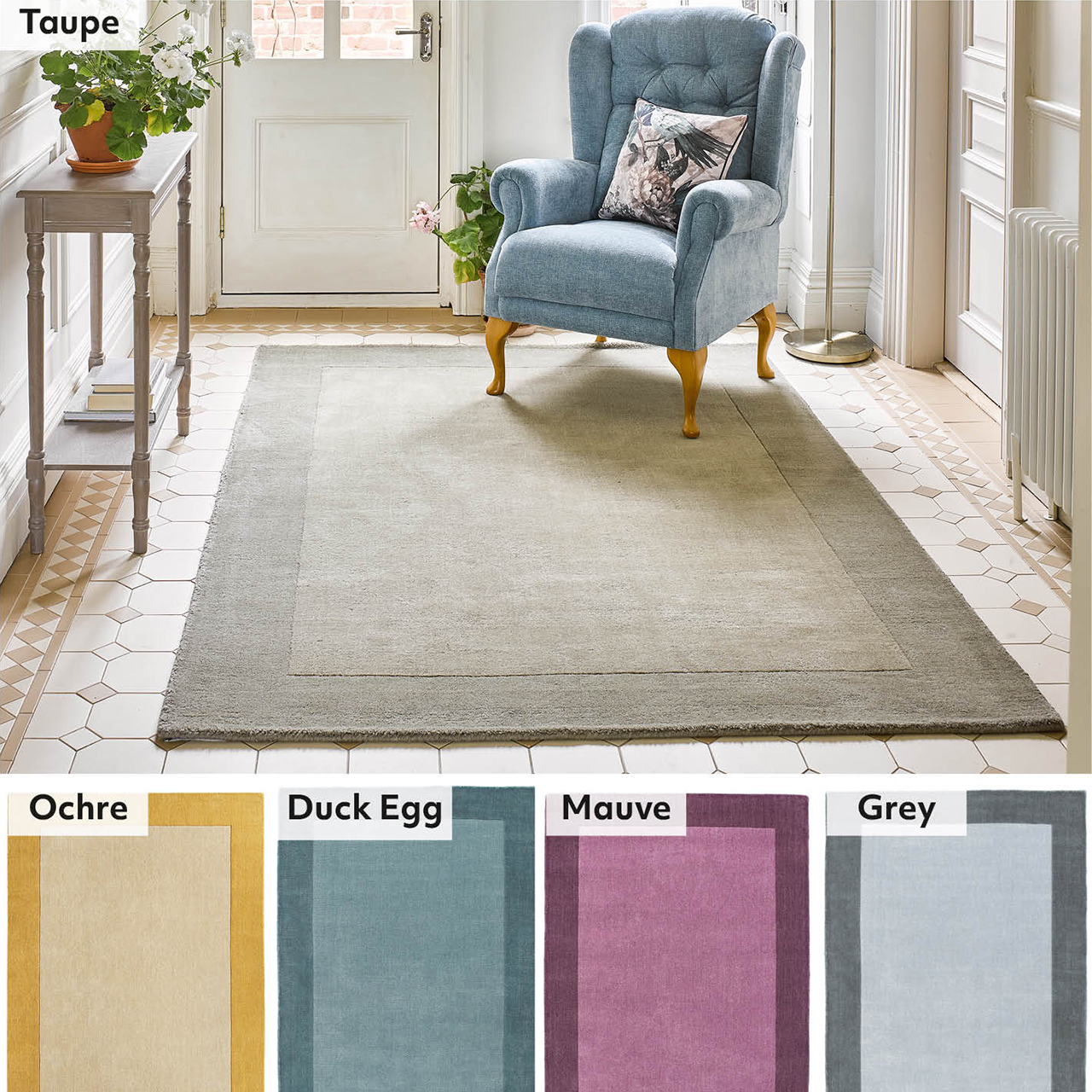 Borders Pure Wool Rug