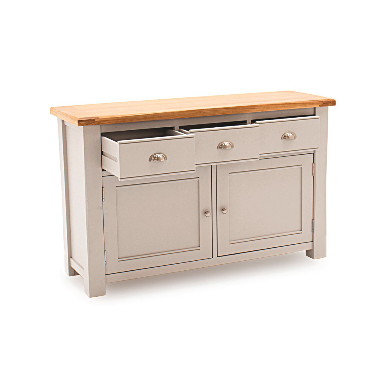 Large Amberly Oak & Grey Painted Large Sideboard Scott's of Stow