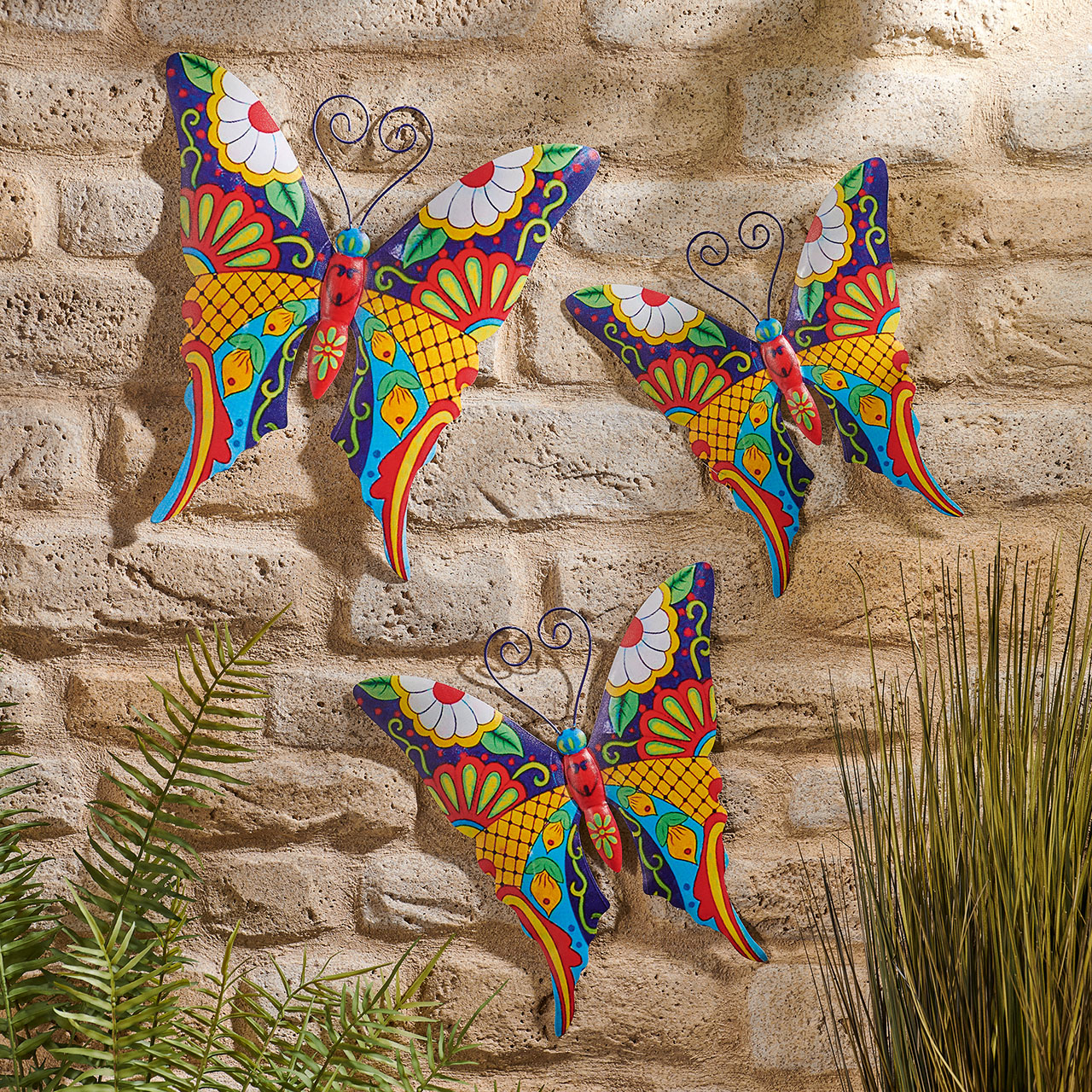 Metal Butterfly Wall Art - Set of 3 | Scott\'s of Stow