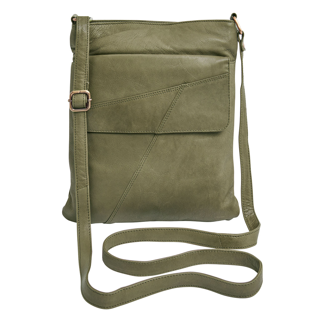 Olive green best sale leather crossbody bag