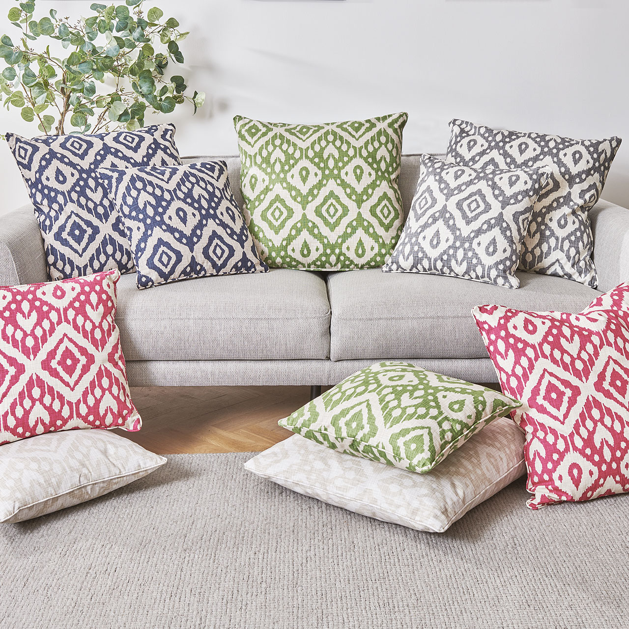 Ikat Inspired Scatter Cushion