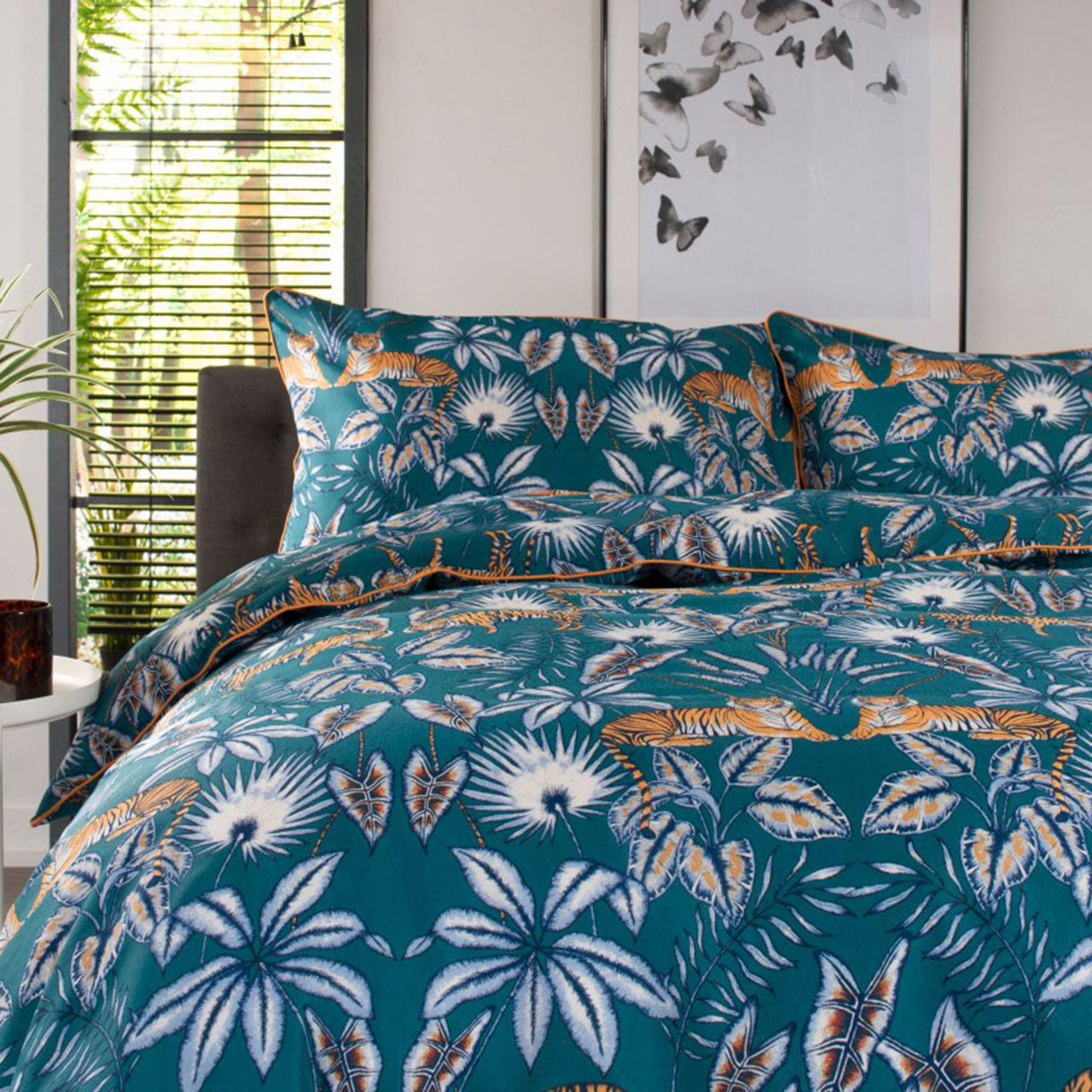 Teal Jungle Duvet Set