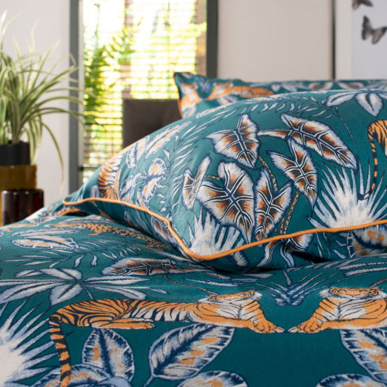 Teal Jungle Duvet Set