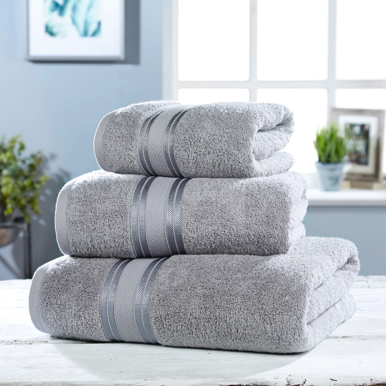 Grey and 2025 cream towels