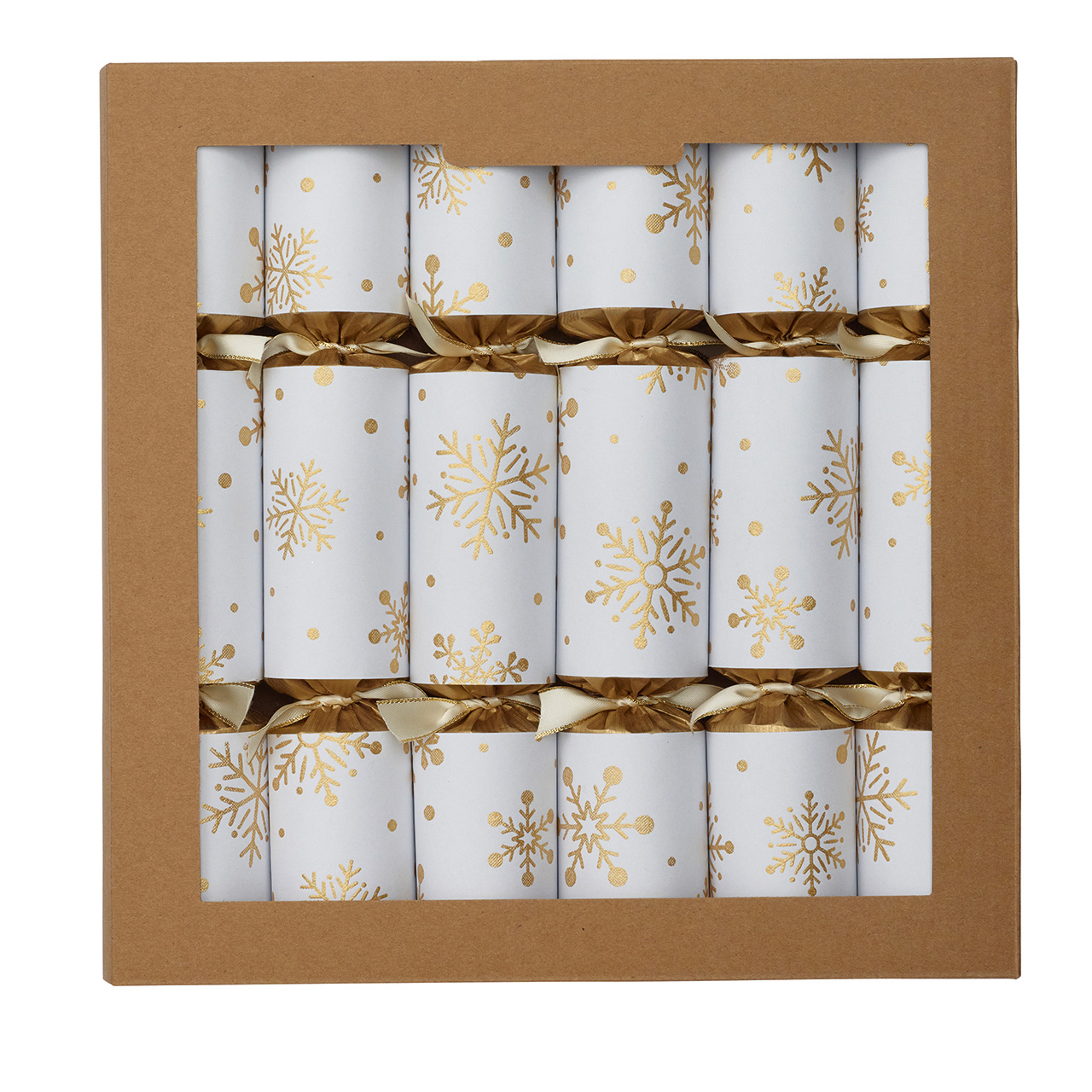 Snowflake Wooden Gift Crackers - Set of 6