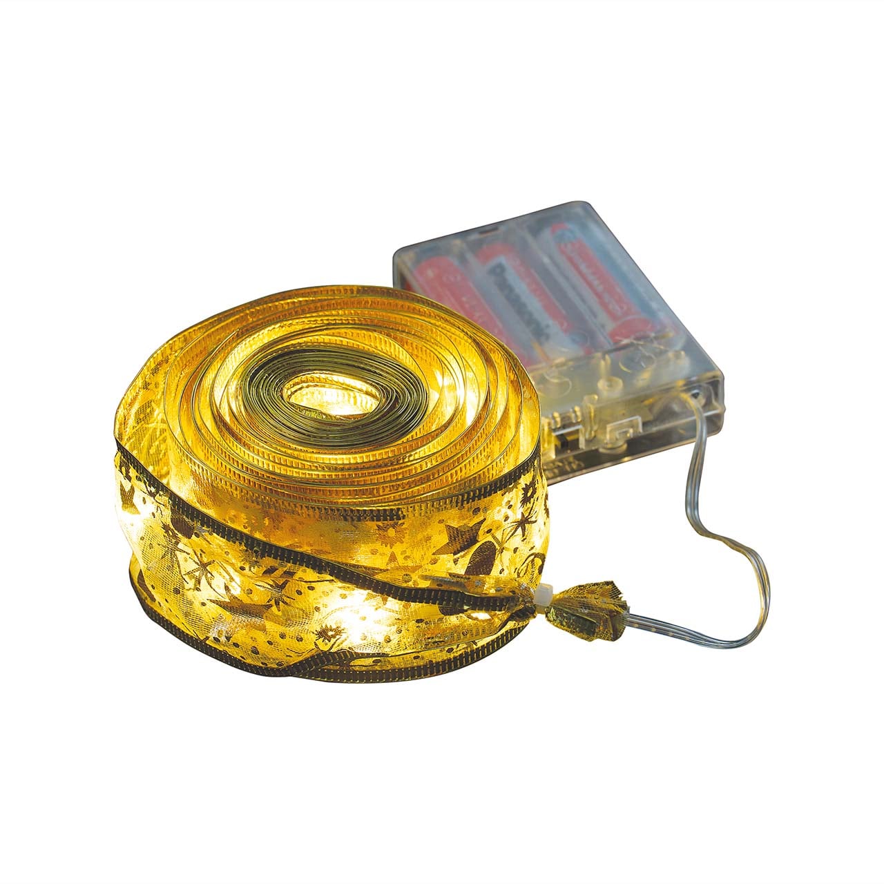 Set of 2 LED Wired Ribbon Decorations