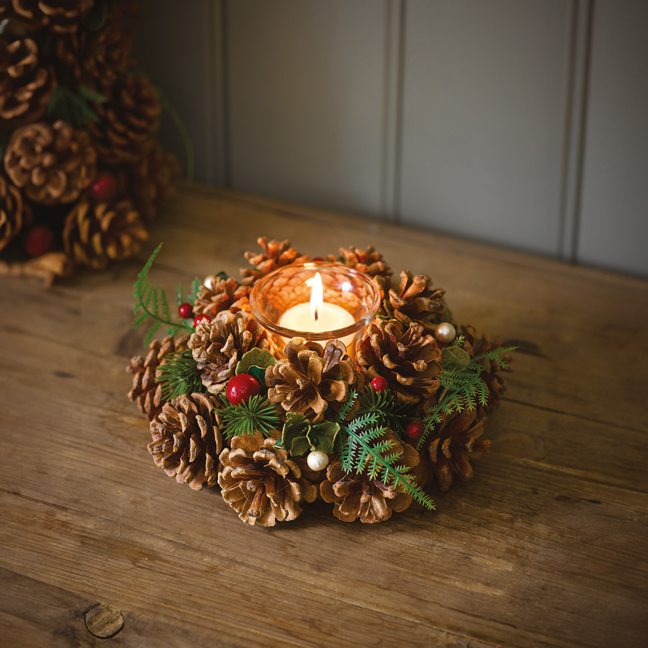 Painswick Natural Pine Tealight Holders