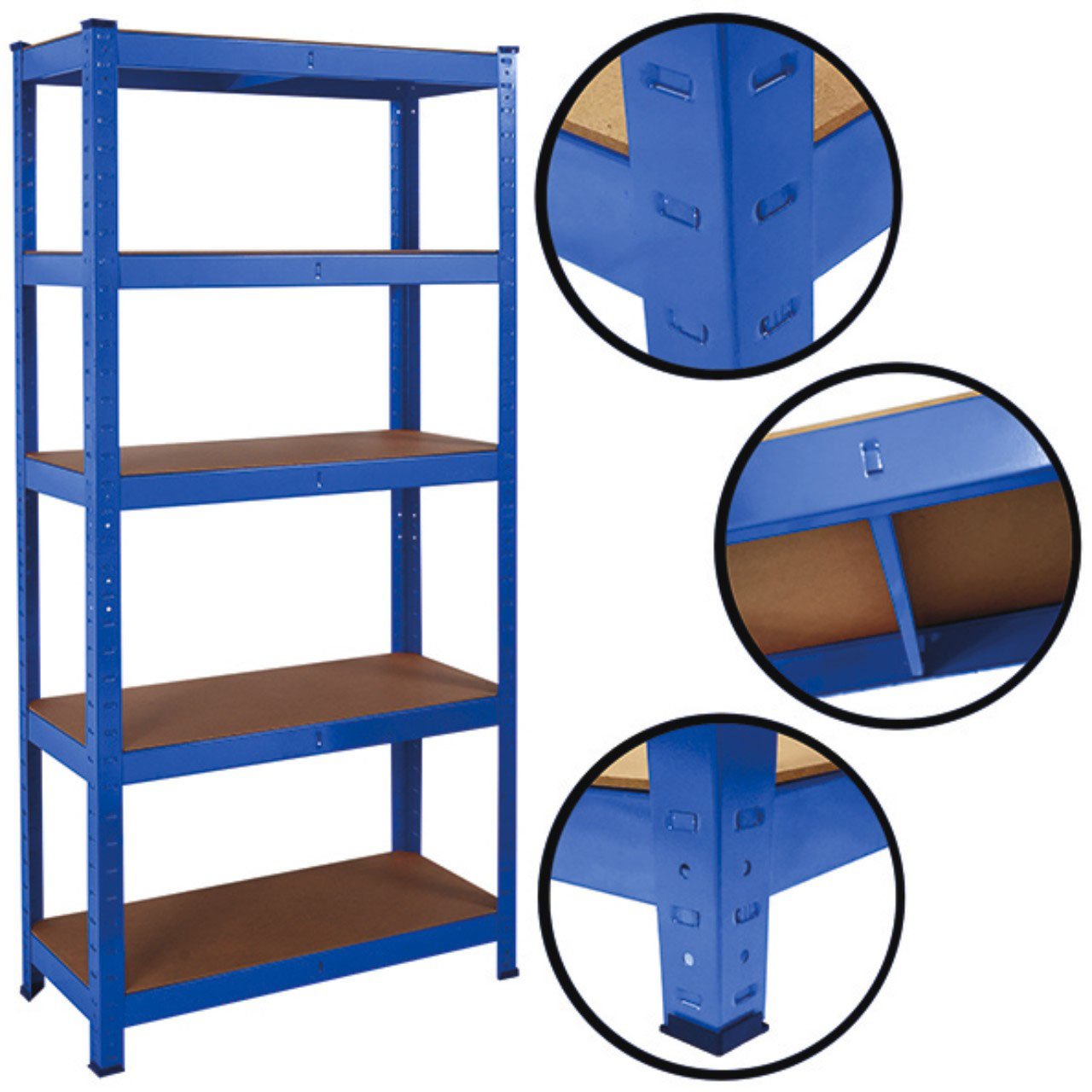 Heavy-Duty Steel No Tools Shelving Unit