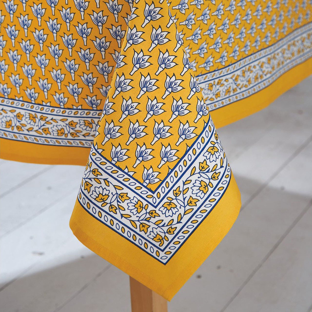 Traditional Indian Hand Printed Tablecloth