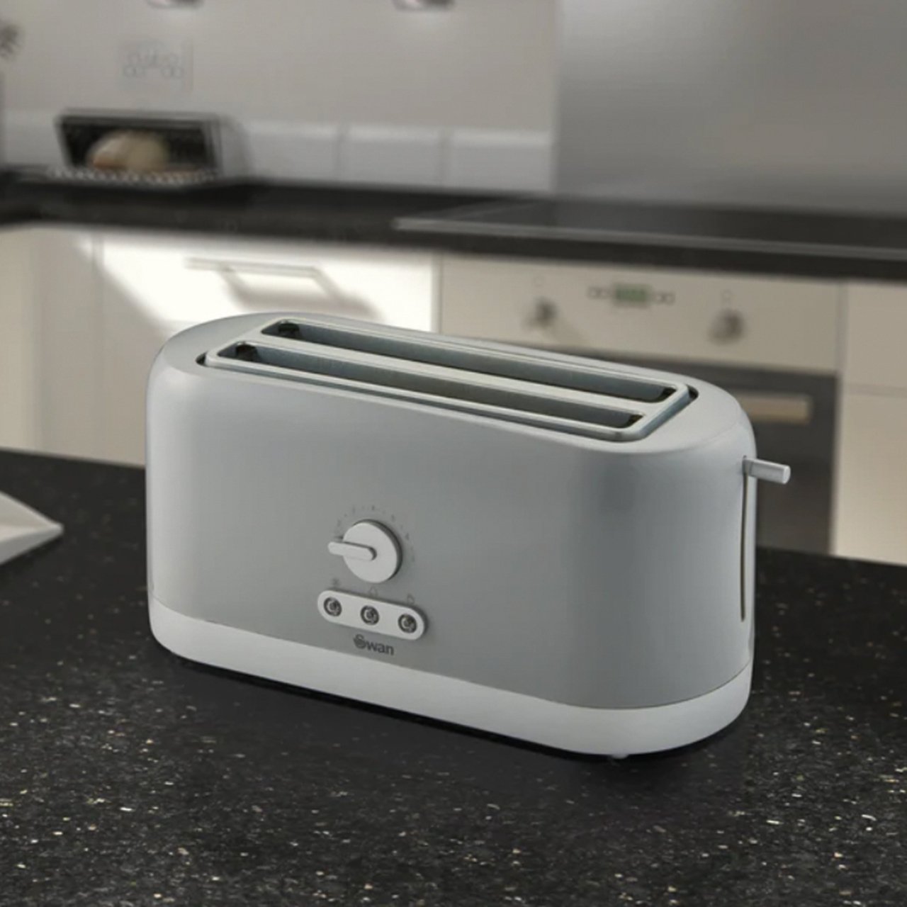 White 4Slice Long Toaster Scott's of Stow