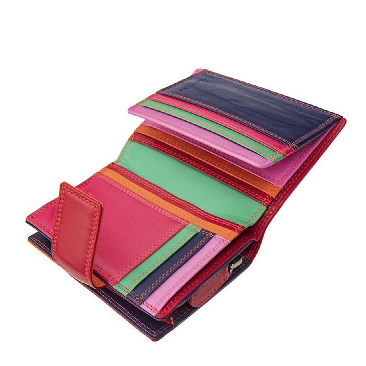 Colour Block Leather Purse