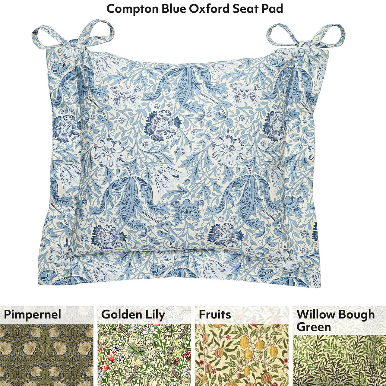 William Morris Oxford Style Kitchen Seat Cushion