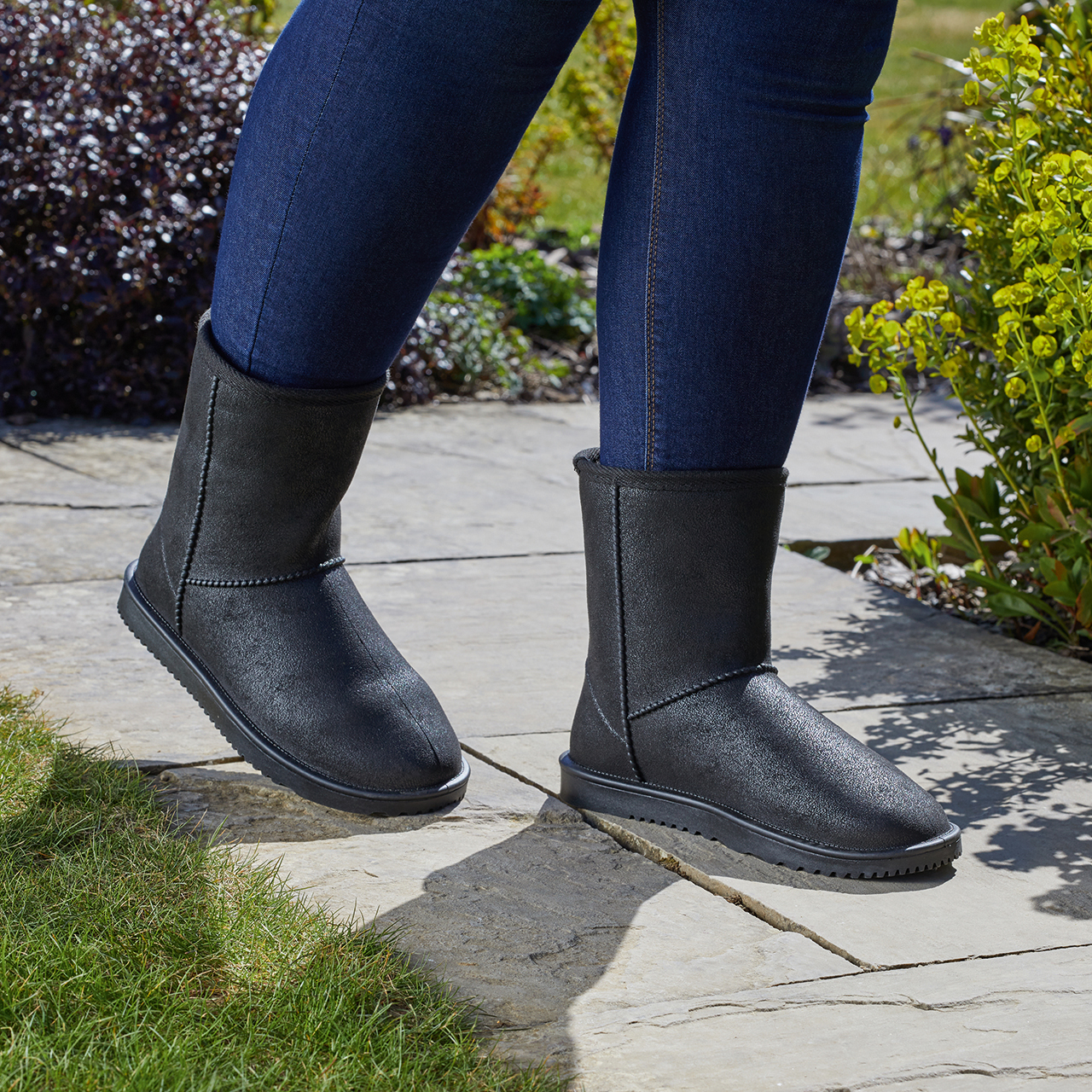 Waterproof Suede-Look Boots
