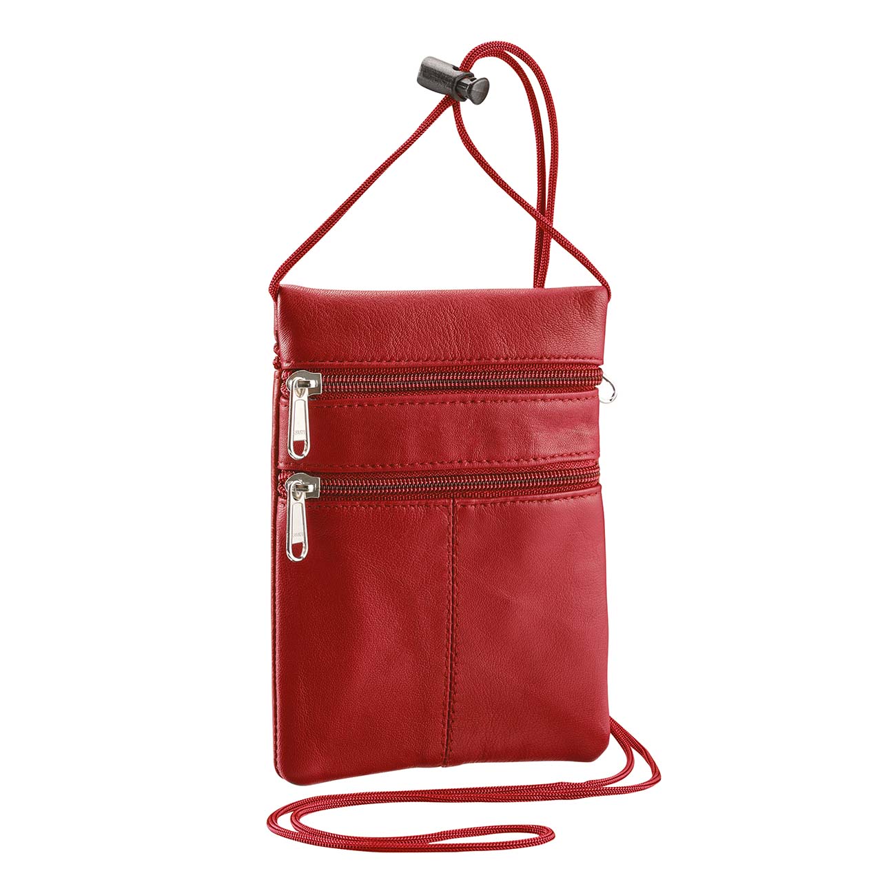 Burgundy Ladies 3 Pocket Neck Purse Gift Discoveries