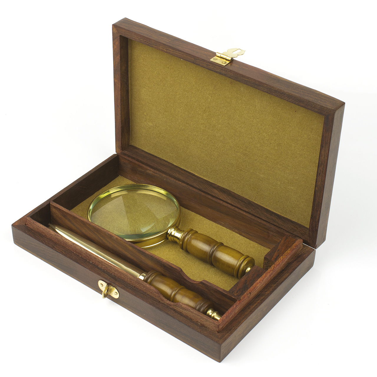 Magnifier and Letter Opener in Hinged Box