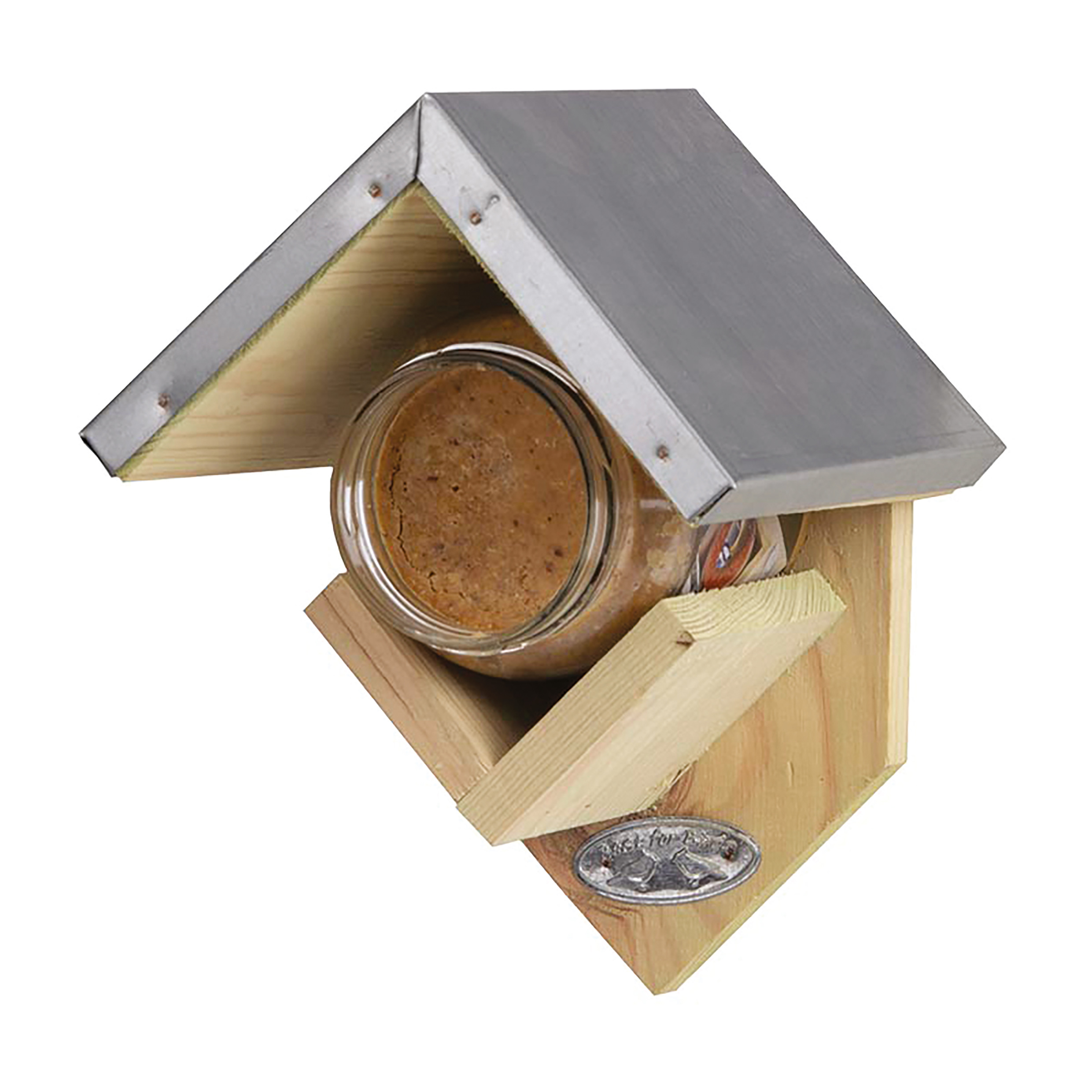 Wall Bird Feeder and Peanut Butter Jar