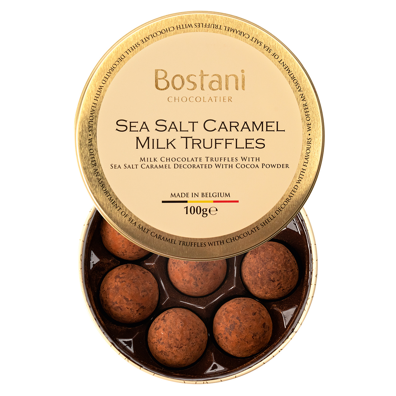 Bostani Belgian Sea Salt Caramel Truffles