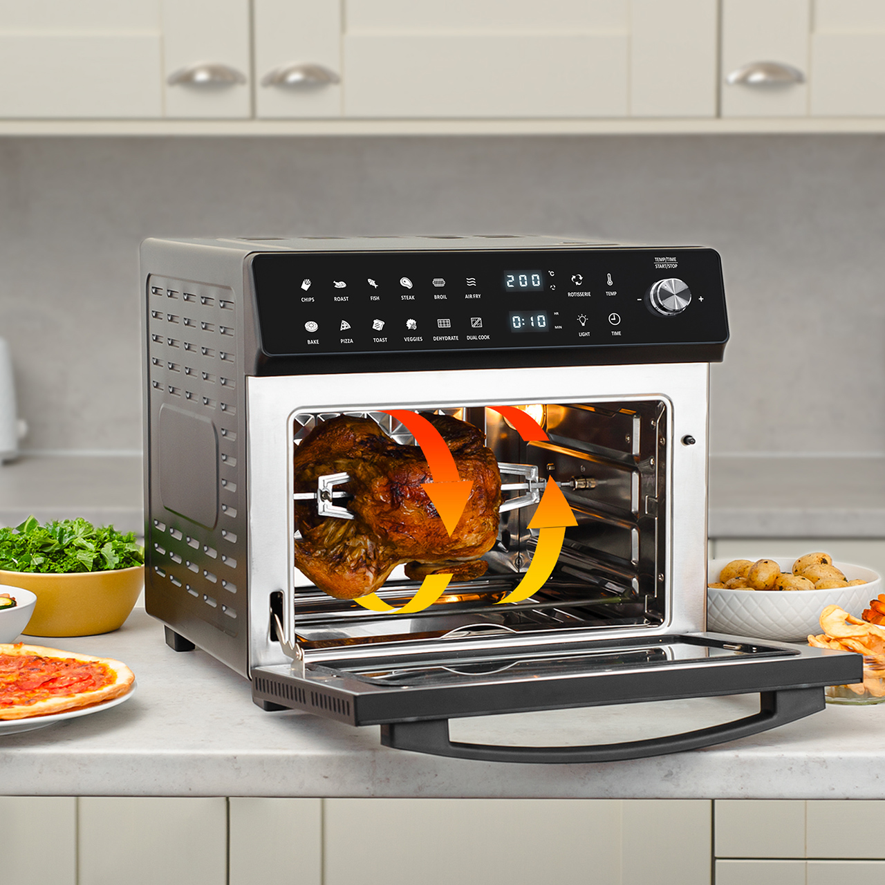 Countertop 26 Litre Air Fry Oven with Rotisserie