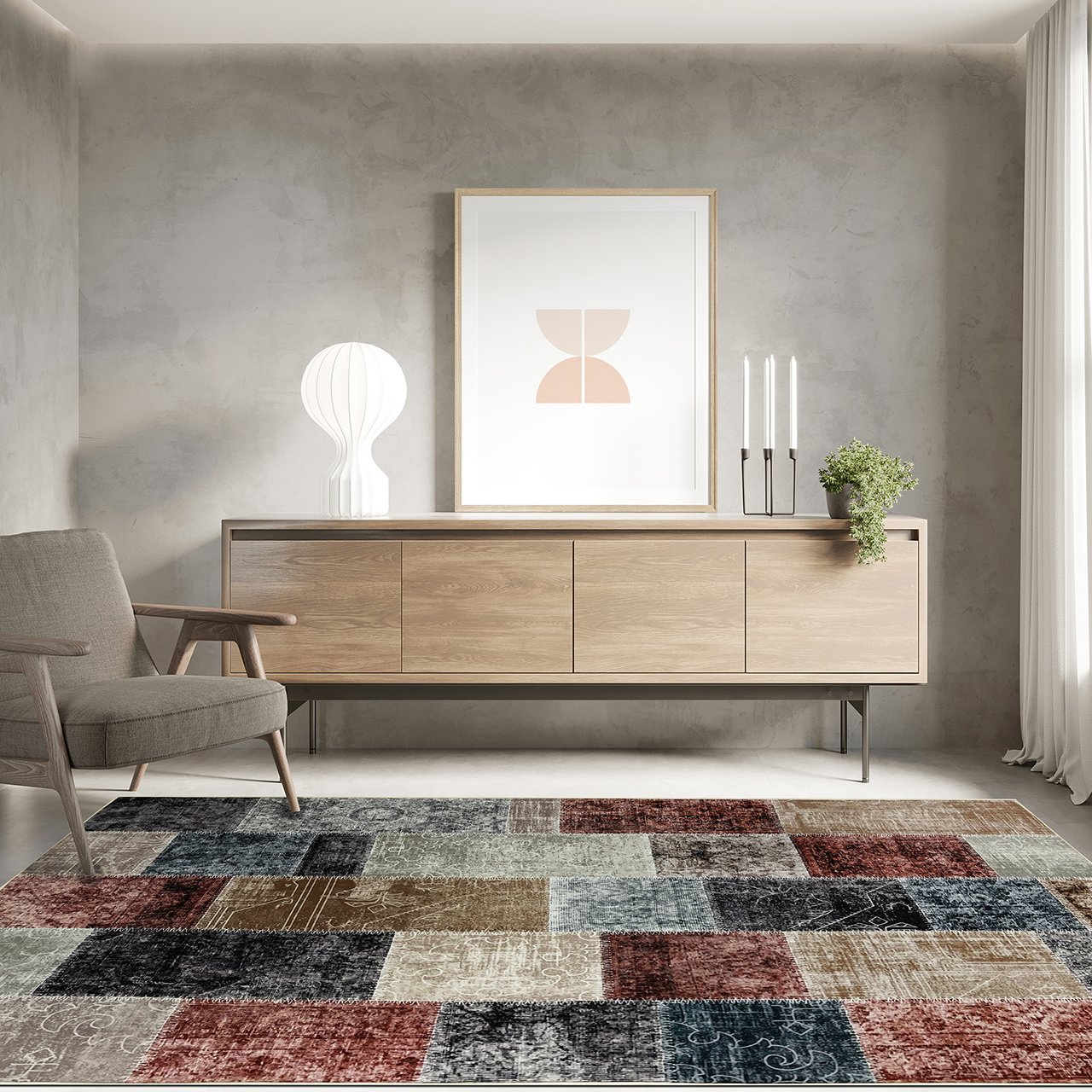 Patchwork Rugs and Runner