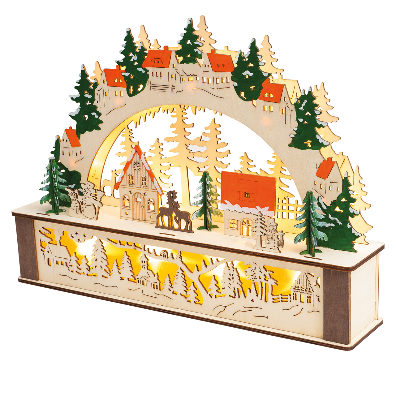 Wooden Festive Light-Up Arch