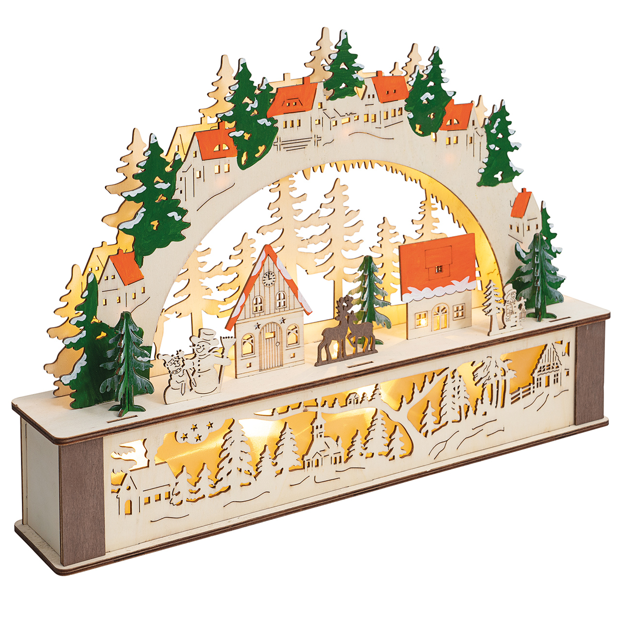 Wooden Festive Light-Up Arch