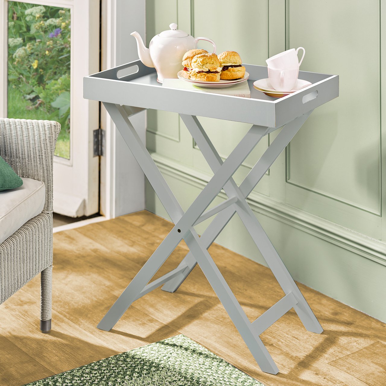 Folding Butlers Tray and Stand