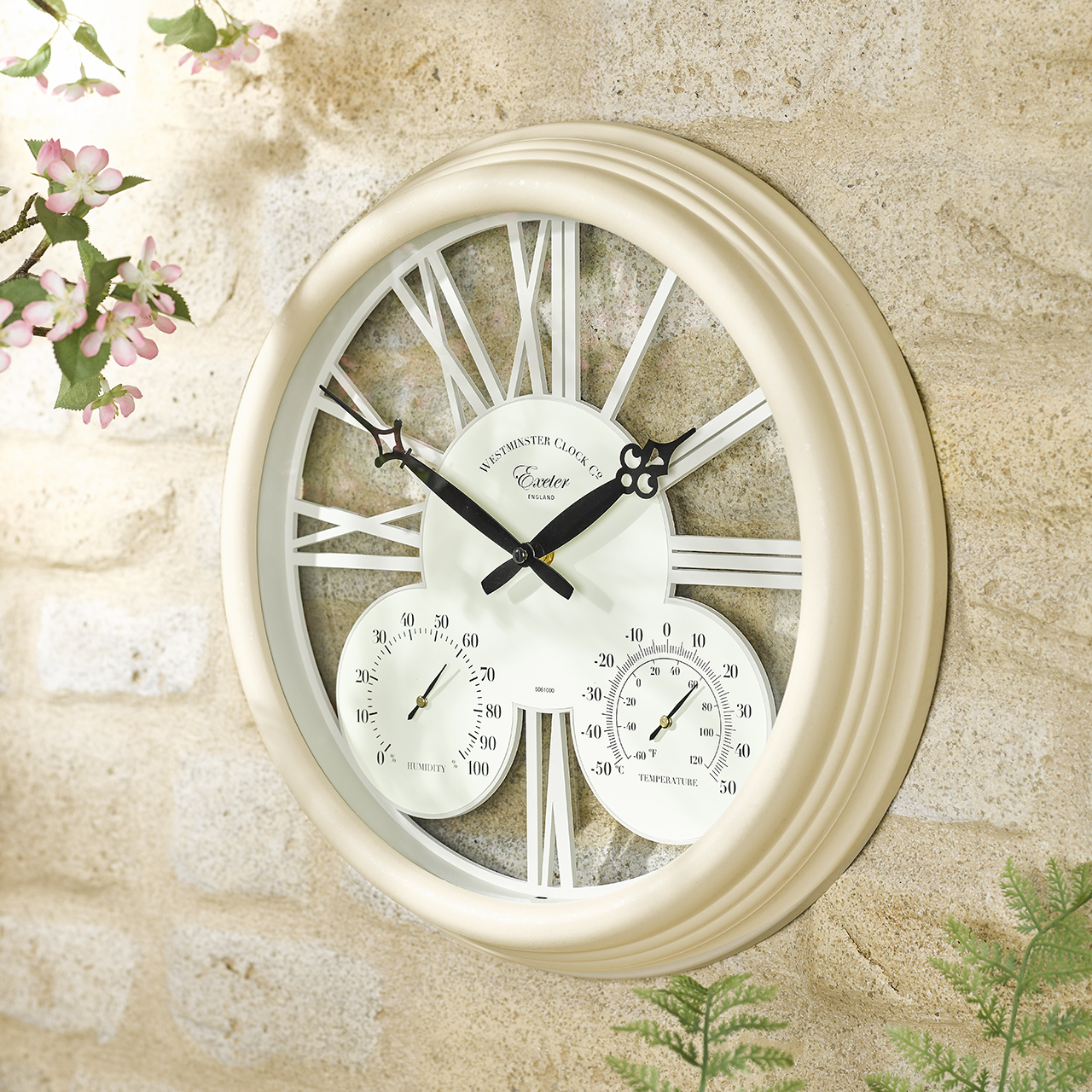 Exeter Wall Clock & Thermometer